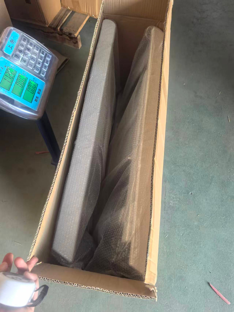 Foam padding inside carton — insufficient support caused crush marks