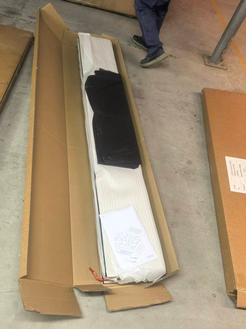 Fully assembled Queen bed after rework — smooth engagement, corrected hardware confirmed